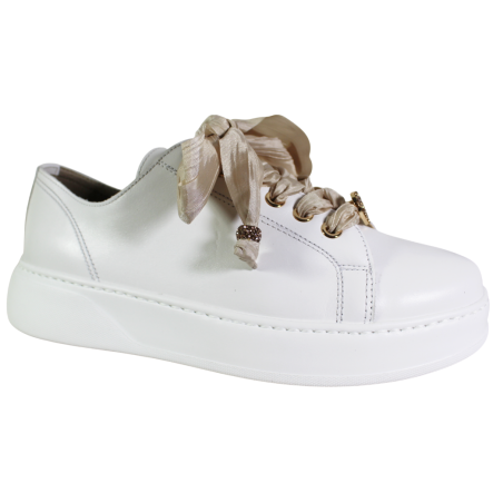 Sneakersy damskie Karino 5828 skóra naturalna białe lico