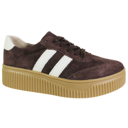 Sneakersy Damskie Filippo DP6776 Skóra Brąz Zamsz Czekoladowe