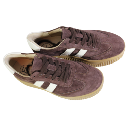 Sneakersy Damskie Filippo DP6776 Skóra Brąz Zamsz Czekoladowe