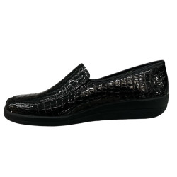 Półbuty Damskie Comfortabel 940093 Skóra Czarny Lakier
