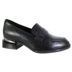 Mokasyny damskie Vinceza 58625 czarne eleganckie