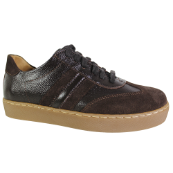 Simen 7481A – brązowe sneakersy damskie skórzane
