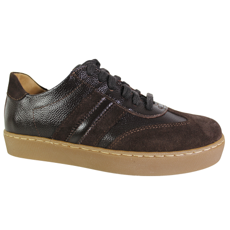 Simen 7481A – brązowe sneakersy damskie skórzane