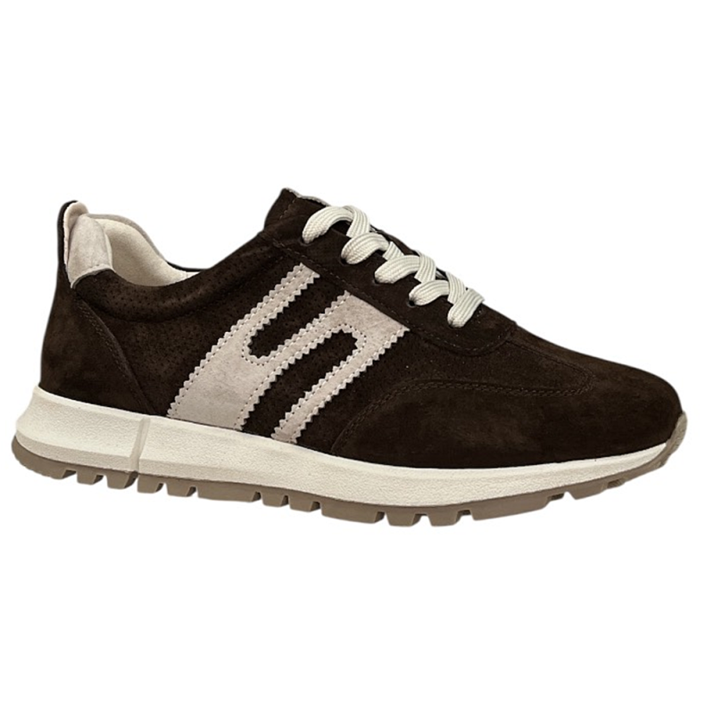 Półbuty Sneakersy Damskie Goodin GD-XW-1054 Skóra Czekoladowy Zamsz