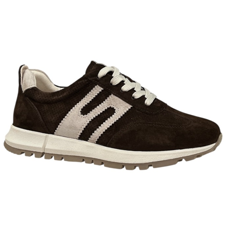 Półbuty Sneakersy Damskie Goodin GD-XW-1054 Skóra Czekoladowy Zamsz