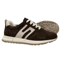 Półbuty Sneakersy Damskie Goodin GD-XW-1054 Skóra Czekoladowy Zamsz
