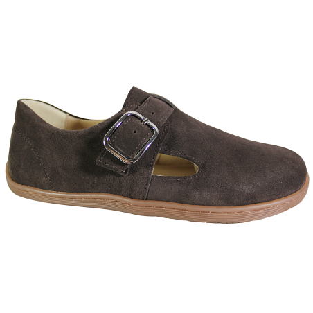 Półbuty Barefoot Kampa N1261 Czekoladowy Brąz Skóra