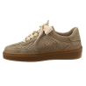 Półbuty Sneakersy Damskie Karino 5938 Skóra Beżowy Zamsz