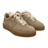 Półbuty Sneakersy Damskie Karino 5938 Skóra Beżowy Zamsz