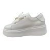 Półbuty Sneakersy Damskie Karino 5931 Skóra Białe Lico Platforma