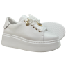 Półbuty Sneakersy Damskie Karino 5931 Skóra Białe Lico Platforma