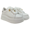 Półbuty Sneakersy Damskie Karino 5931 Skóra Białe Lico Platforma