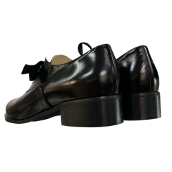 Półbuty Damskie Modex 088 Skóra Czarne Lico