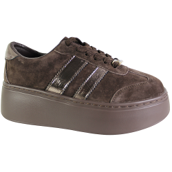 Sneakersy damskie Goodin GD-XW-1044 skóra zamsz brąz
