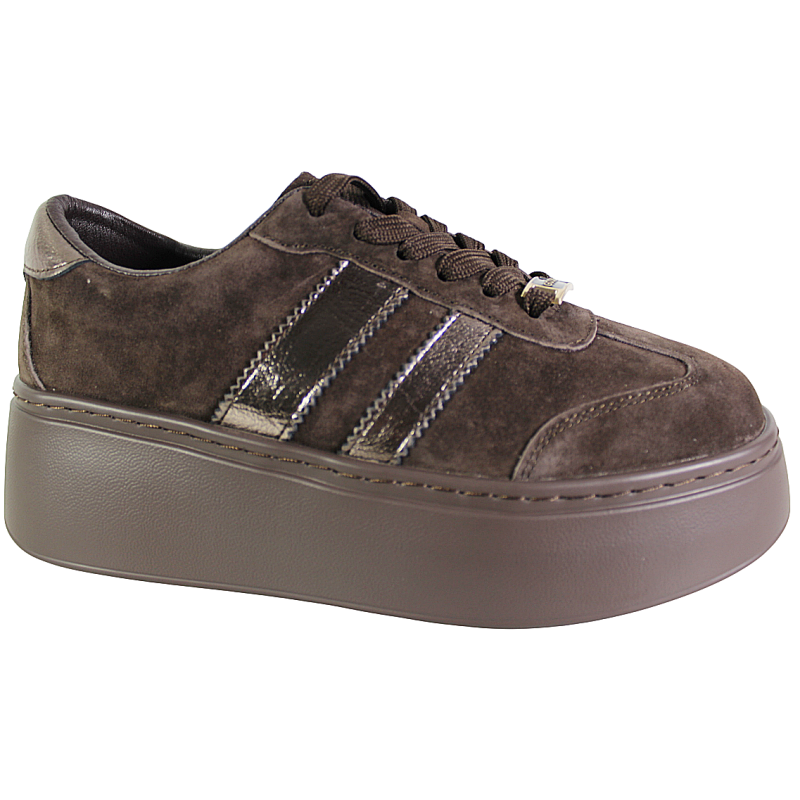 Sneakersy damskie Goodin GD-XW-1044 skóra zamsz brąz