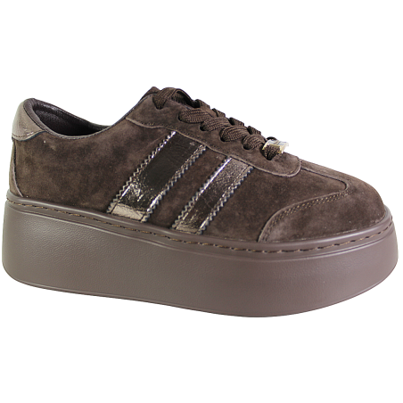 Sneakersy damskie Goodin GD-XW-1044 skóra zamsz brąz