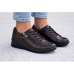 Buty Damskie Skórzane Vinceza 39977 Brązowe