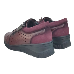 Buty Damskie Skórzane Vinceza 39977 Bordowe