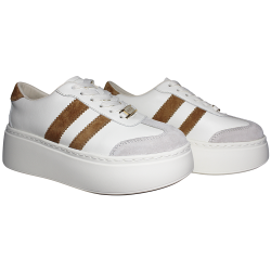 Sneakersy Damskie Goodin GD-XW-1044 Skóra Naturalna Białe Lico