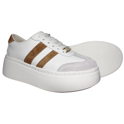Sneakersy Damskie Goodin GD-XW-1044 Skóra Naturalna Białe Lico