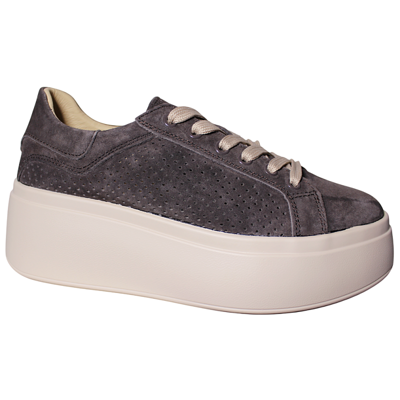 Sneakersy Damskie Goodin GD-LX1196 Skóra Naturalna Brąz Zamsz