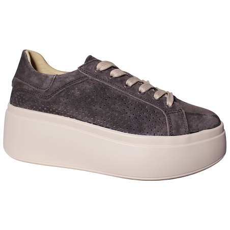 Sneakersy Damskie Goodin GD-LX1196 Skóra Naturalna Brąz Zamsz