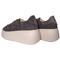 Sneakersy Damskie Goodin GD-LX1196 Skóra Naturalna Brąz Zamsz