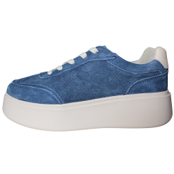 Sneakersy damskie skóra naturalna Goodin GD-FT-128 niebieskie zamszowe
