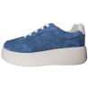 Sneakersy damskie skóra naturalna Goodin GD-FT-128 niebieskie zamszowe
