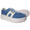 Sneakersy damskie skóra naturalna Goodin GD-FT-128 niebieskie zamszowe
