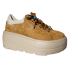 Sneakersy damskie skóra naturalna Goodin GD-XW-1046 camel zamszowe wyg