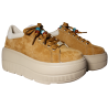 Sneakersy damskie skóra naturalna Goodin GD-XW-1046 camel zamszowe wyg