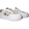 Sneakersy damskie skóra naturalna Goodin GD-XW-1032 biało złote siatec
