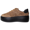 Sneakersy damskie skóra naturalna Goodin GD-XF-218 brąz zamszowe czeko