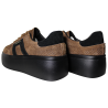 Sneakersy damskie skóra naturalna Goodin GD-XF-218 brąz zamszowe czeko