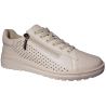 Sneakersy Damskie Skórzane Beżowe Ażurowe Cambell 26-19403 Wygodne Lek