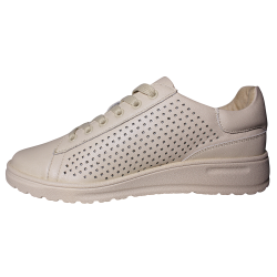 Sneakersy Damskie Skórzane Beżowe Ażurowe Cambell 26-19403 Wygodne Lek