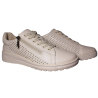 Sneakersy Damskie Skórzane Beżowe Ażurowe Cambell 26-19403 Wygodne Lek