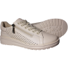 Sneakersy Damskie Skórzane Beżowe Ażurowe Cambell 26-19403 Wygodne Lek