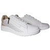 Sneakersy Damskie Skórzane Białe Ażurowe Cambell 26-19403 Lekkie Wygod