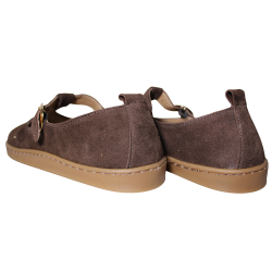 Półbuty damskie Lemar 10207 barefoot skóra zamsz brąz