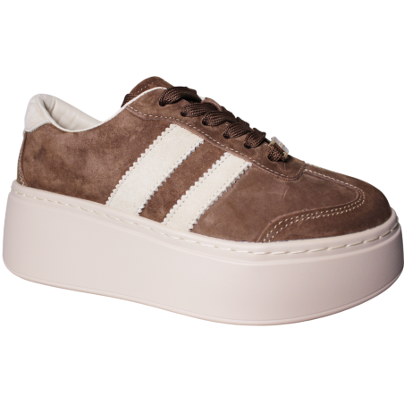 Sneakersy damskie Goodin GD-XW-1044 skóra zamsz brąz