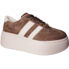 Sneakersy damskie Goodin GD-XW-1044 skóra zamsz brąz