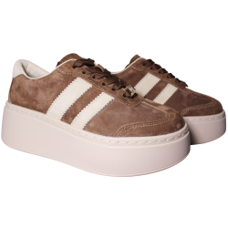 Sneakersy damskie Goodin GD-XW-1044 skóra zamsz brąz