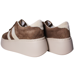 Sneakersy damskie Goodin GD-XW-1044 skóra zamsz brąz