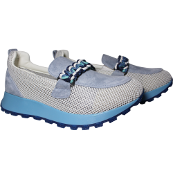 Sneakersy damskie Goodin GD-PG2681 skóra siatka niebieskie