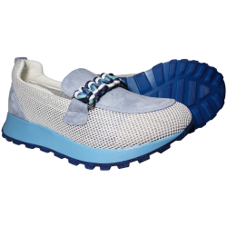 Sneakersy damskie Goodin GD-PG2681 skóra siatka niebieskie