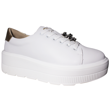 Sneakersy Damskie Vinceza 39973 Skóra Naturalna Białe Wygodne Skórzane