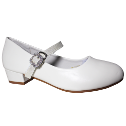 Buty komunijne dziewczęce Vinceza 13291 białe baleriny wizytowe elegan