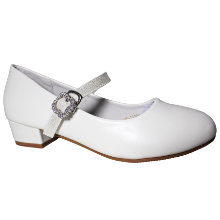 Buty komunijne dziewczęce Vinceza 13291 białe baleriny wizytowe elegan